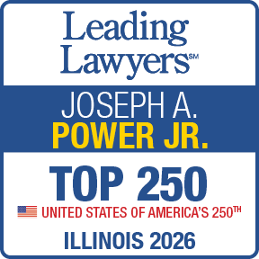 Leading Lawyers badge with U.S. flag, text: Leading Lawyers Joseph A. Power Jr. Top 250 United States of America's 250 Illinois 2026