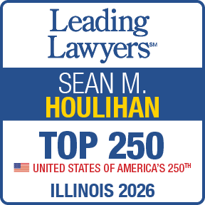 Leading Lawyers badge with U.S. flag, text: Leading Lawyers Sean M. Houlihan Top 250 United States of America's 250 Illinois 2026