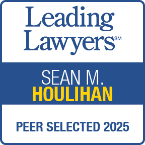 Leading Lawyers 2025 Peer Selected award badge featuring Sean M. Houlihan.